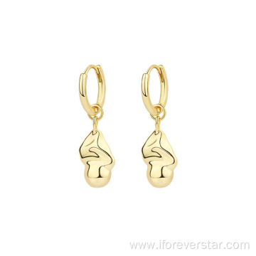 Minimalist 925 Silver Chunky Earring 18K gold Plated